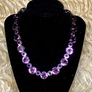 Stunning Violet Purple J.Crew Faceted Necklace